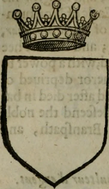 An illustration from A catalogve and succession of the kings, princes, dukes, marquesses, earles, and viscounts of this realme of England, since the Norman conquest, to this present yeere 1622. Together with their armes, wiues, and children; the times of their deaths and burials, with many of their memorable actions, 1622, leaf 237