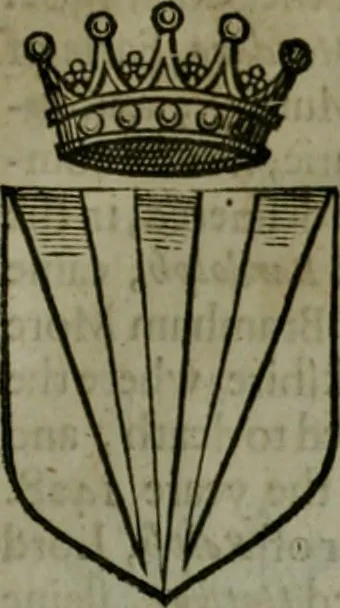 An illustration from A catalogve and succession of the kings, princes, dukes, marquesses, earles, and viscounts of this realme of England, since the Norman conquest, to this present yeere 1622. Together with their armes, wiues, and children; the times of their deaths and burials, with many of their memorable actions, 1622, leaf 238