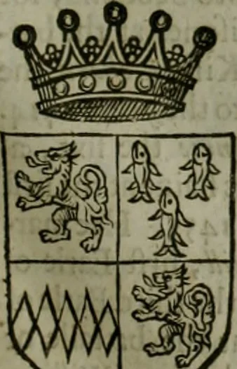 An illustration from A catalogve and succession of the kings, princes, dukes, marquesses, earles, and viscounts of this realme of England, since the Norman conquest, to this present yeere 1622. Together with their armes, wiues, and children; the times of their deaths and burials, with many of their memorable actions, 1622, leaf 238