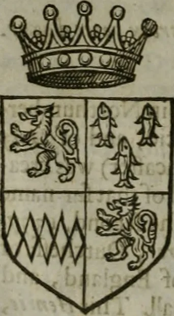 An illustration from A catalogve and succession of the kings, princes, dukes, marquesses, earles, and viscounts of this realme of England, since the Norman conquest, to this present yeere 1622. Together with their armes, wiues, and children; the times of their deaths and burials, with many of their memorable actions, 1622, leaf 239