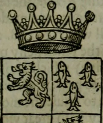 An illustration from A catalogve and succession of the kings, princes, dukes, marquesses, earles, and viscounts of this realme of England, since the Norman conquest, to this present yeere 1622. Together with their armes, wiues, and children; the times of their deaths and burials, with many of their memorable actions, 1622, leaf 240