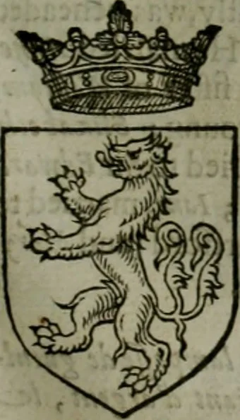 An illustration from A catalogve and succession of the kings, princes, dukes, marquesses, earles, and viscounts of this realme of England, since the Norman conquest, to this present yeere 1622. Together with their armes, wiues, and children; the times of their deaths and burials, with many of their memorable actions, 1622, leaf 242