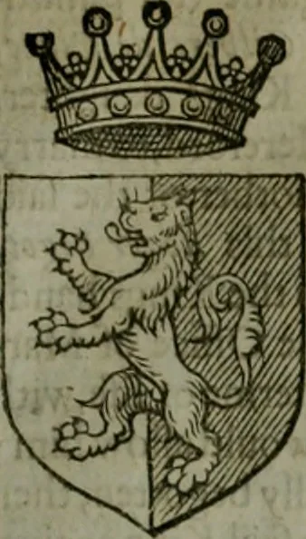 An illustration from A catalogve and succession of the kings, princes, dukes, marquesses, earles, and viscounts of this realme of England, since the Norman conquest, to this present yeere 1622. Together with their armes, wiues, and children; the times of their deaths and burials, with many of their memorable actions, 1622, leaf 248