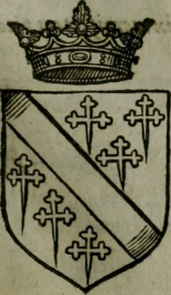 An illustration from A catalogve and succession of the kings, princes, dukes, marquesses, earles, and viscounts of this realme of England, since the Norman conquest, to this present yeere 1622. Together with their armes, wiues, and children; the times of their deaths and burials, with many of their memorable actions, 1622, leaf 254