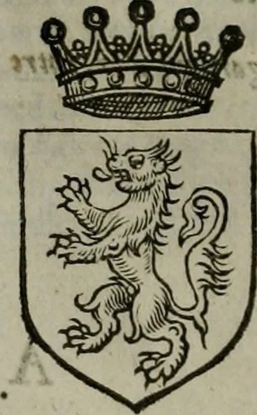 An illustration from A catalogve and succession of the kings, princes, dukes, marquesses, earles, and viscounts of this realme of England, since the Norman conquest, to this present yeere 1622. Together with their armes, wiues, and children; the times of their deaths and burials, with many of their memorable actions, 1622, leaf 261