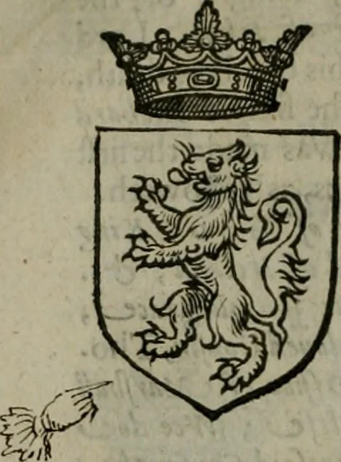 An illustration from A catalogve and succession of the kings, princes, dukes, marquesses, earles, and viscounts of this realme of England, since the Norman conquest, to this present yeere 1622. Together with their armes, wiues, and children; the times of their deaths and burials, with many of their memorable actions, 1622, leaf 263