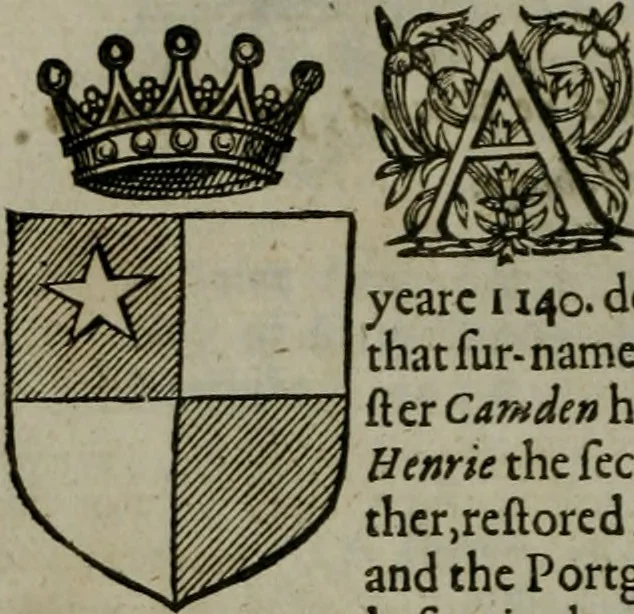 An illustration from A catalogve and succession of the kings, princes, dukes, marquesses, earles, and viscounts of this realme of England, since the Norman conquest, to this present yeere 1622. Together with their armes, wiues, and children; the times of their deaths and burials, with many of their memorable actions, 1622, leaf 267