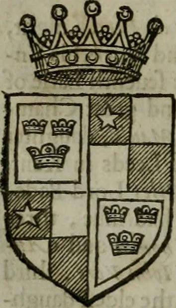 An illustration from A catalogve and succession of the kings, princes, dukes, marquesses, earles, and viscounts of this realme of England, since the Norman conquest, to this present yeere 1622. Together with their armes, wiues, and children; the times of their deaths and burials, with many of their memorable actions, 1622, leaf 271