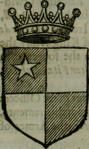 An illustration from A catalogve and succession of the kings, princes, dukes, marquesses, earles, and viscounts of this realme of England, since the Norman conquest, to this present yeere 1622. Together with their armes, wiues, and children; the times of their deaths and burials, with many of their memorable actions, 1622, leaf 276