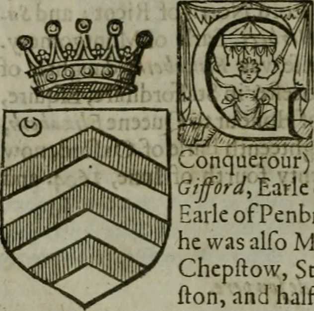 An illustration from A catalogve and succession of the kings, princes, dukes, marquesses, earles, and viscounts of this realme of England, since the Norman conquest, to this present yeere 1622. Together with their armes, wiues, and children; the times of their deaths and burials, with many of their memorable actions, 1622, leaf 277