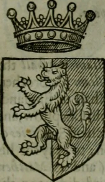 An illustration from A catalogve and succession of the kings, princes, dukes, marquesses, earles, and viscounts of this realme of England, since the Norman conquest, to this present yeere 1622. Together with their armes, wiues, and children; the times of their deaths and burials, with many of their memorable actions, 1622, leaf 278