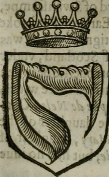 An illustration from A catalogve and succession of the kings, princes, dukes, marquesses, earles, and viscounts of this realme of England, since the Norman conquest, to this present yeere 1622. Together with their armes, wiues, and children; the times of their deaths and burials, with many of their memorable actions, 1622, leaf 283