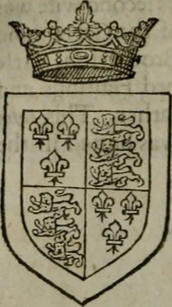 An illustration from A catalogve and succession of the kings, princes, dukes, marquesses, earles, and viscounts of this realme of England, since the Norman conquest, to this present yeere 1622. Together with their armes, wiues, and children; the times of their deaths and burials, with many of their memorable actions, 1622, leaf 285