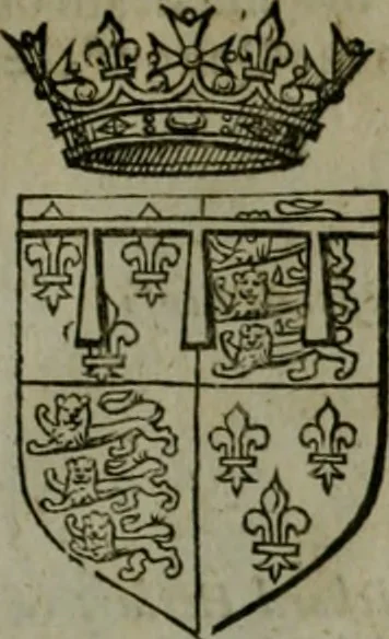 An illustration from A catalogve and succession of the kings, princes, dukes, marquesses, earles, and viscounts of this realme of England, since the Norman conquest, to this present yeere 1622. Together with their armes, wiues, and children; the times of their deaths and burials, with many of their memorable actions, 1622, leaf 288