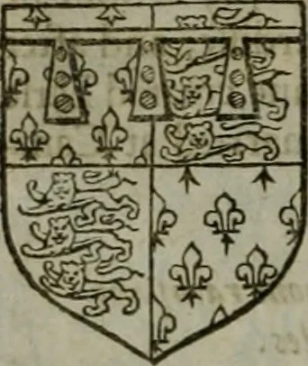 An illustration from A catalogve and succession of the kings, princes, dukes, marquesses, earles, and viscounts of this realme of England, since the Norman conquest, to this present yeere 1622. Together with their armes, wiues, and children; the times of their deaths and burials, with many of their memorable actions, 1622, leaf 291