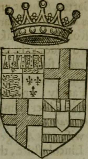 An illustration from A catalogve and succession of the kings, princes, dukes, marquesses, earles, and viscounts of this realme of England, since the Norman conquest, to this present yeere 1622. Together with their armes, wiues, and children; the times of their deaths and burials, with many of their memorable actions, 1622, leaf 292