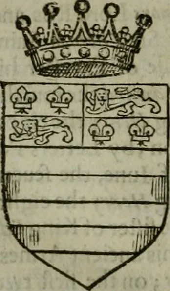 An illustration from A catalogve and succession of the kings, princes, dukes, marquesses, earles, and viscounts of this realme of England, since the Norman conquest, to this present yeere 1622. Together with their armes, wiues, and children; the times of their deaths and burials, with many of their memorable actions, 1622, leaf 293