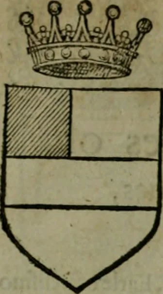 An illustration from A catalogve and succession of the kings, princes, dukes, marquesses, earles, and viscounts of this realme of England, since the Norman conquest, to this present yeere 1622. Together with their armes, wiues, and children; the times of their deaths and burials, with many of their memorable actions, 1622, leaf 296