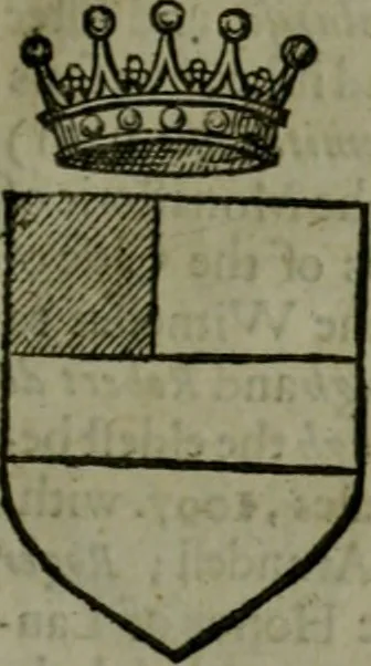 An illustration from A catalogve and succession of the kings, princes, dukes, marquesses, earles, and viscounts of this realme of England, since the Norman conquest, to this present yeere 1622. Together with their armes, wiues, and children; the times of their deaths and burials, with many of their memorable actions, 1622, leaf 296