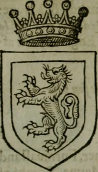 An illustration from A catalogve and succession of the kings, princes, dukes, marquesses, earles, and viscounts of this realme of England, since the Norman conquest, to this present yeere 1622. Together with their armes, wiues, and children; the times of their deaths and burials, with many of their memorable actions, 1622, leaf 298