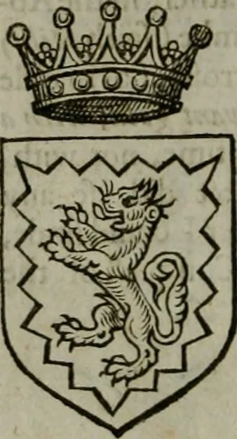 An illustration from A catalogve and succession of the kings, princes, dukes, marquesses, earles, and viscounts of this realme of England, since the Norman conquest, to this present yeere 1622. Together with their armes, wiues, and children; the times of their deaths and burials, with many of their memorable actions, 1622, leaf 299