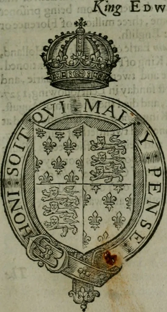 An illustration from A catalogve and succession of the kings, princes, dukes, marquesses, earles, and viscounts of this realme of England, since the Norman conquest, to this present yeere 1622. Together with their armes, wiues, and children; the times of their deaths and burials, with many of their memorable actions, 1622, leaf 30