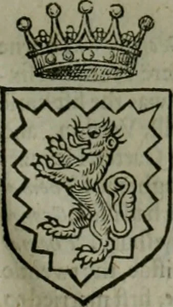 An illustration from A catalogve and succession of the kings, princes, dukes, marquesses, earles, and viscounts of this realme of England, since the Norman conquest, to this present yeere 1622. Together with their armes, wiues, and children; the times of their deaths and burials, with many of their memorable actions, 1622, leaf 300