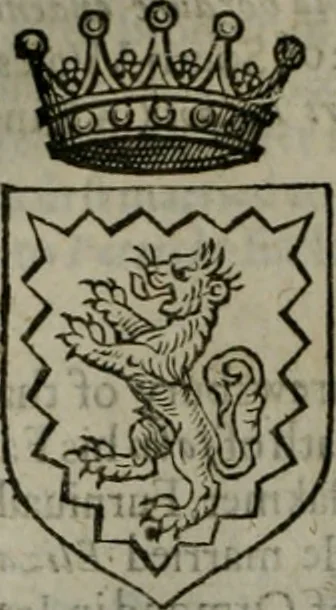 An illustration from A catalogve and succession of the kings, princes, dukes, marquesses, earles, and viscounts of this realme of England, since the Norman conquest, to this present yeere 1622. Together with their armes, wiues, and children; the times of their deaths and burials, with many of their memorable actions, 1622, leaf 301