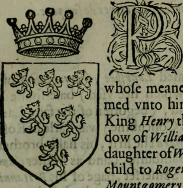 An illustration from A catalogve and succession of the kings, princes, dukes, marquesses, earles, and viscounts of this realme of England, since the Norman conquest, to this present yeere 1622. Together with their armes, wiues, and children; the times of their deaths and burials, with many of their memorable actions, 1622, leaf 304