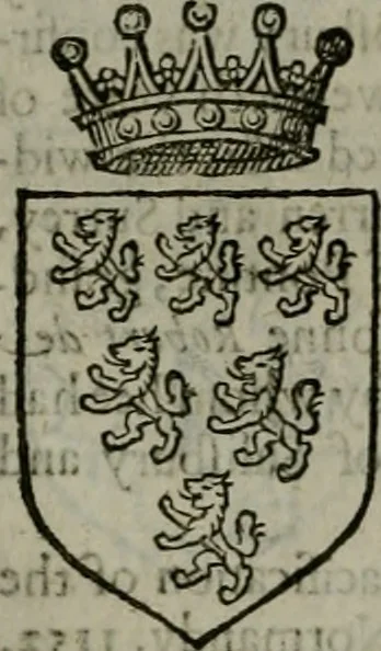 An illustration from A catalogve and succession of the kings, princes, dukes, marquesses, earles, and viscounts of this realme of England, since the Norman conquest, to this present yeere 1622. Together with their armes, wiues, and children; the times of their deaths and burials, with many of their memorable actions, 1622, leaf 305