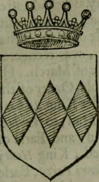 An illustration from A catalogve and succession of the kings, princes, dukes, marquesses, earles, and viscounts of this realme of England, since the Norman conquest, to this present yeere 1622. Together with their armes, wiues, and children; the times of their deaths and burials, with many of their memorable actions, 1622, leaf 306