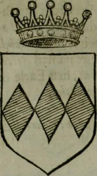 An illustration from A catalogve and succession of the kings, princes, dukes, marquesses, earles, and viscounts of this realme of England, since the Norman conquest, to this present yeere 1622. Together with their armes, wiues, and children; the times of their deaths and burials, with many of their memorable actions, 1622, leaf 308