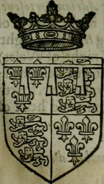 An illustration from A catalogve and succession of the kings, princes, dukes, marquesses, earles, and viscounts of this realme of England, since the Norman conquest, to this present yeere 1622. Together with their armes, wiues, and children; the times of their deaths and burials, with many of their memorable actions, 1622, leaf 310