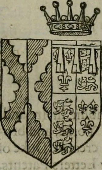 An illustration from A catalogve and succession of the kings, princes, dukes, marquesses, earles, and viscounts of this realme of England, since the Norman conquest, to this present yeere 1622. Together with their armes, wiues, and children; the times of their deaths and burials, with many of their memorable actions, 1622, leaf 311