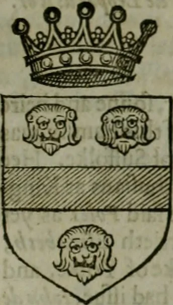 An illustration from A catalogve and succession of the kings, princes, dukes, marquesses, earles, and viscounts of this realme of England, since the Norman conquest, to this present yeere 1622. Together with their armes, wiues, and children; the times of their deaths and burials, with many of their memorable actions, 1622, leaf 316