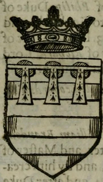 An illustration from A catalogve and succession of the kings, princes, dukes, marquesses, earles, and viscounts of this realme of England, since the Norman conquest, to this present yeere 1622. Together with their armes, wiues, and children; the times of their deaths and burials, with many of their memorable actions, 1622, leaf 319