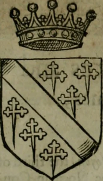 An illustration from A catalogve and succession of the kings, princes, dukes, marquesses, earles, and viscounts of this realme of England, since the Norman conquest, to this present yeere 1622. Together with their armes, wiues, and children; the times of their deaths and burials, with many of their memorable actions, 1622, leaf 320