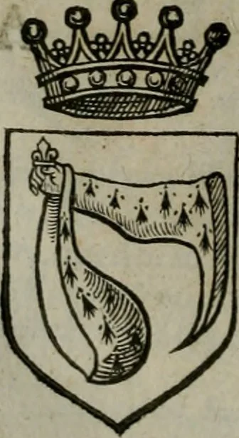 An illustration from A catalogve and succession of the kings, princes, dukes, marquesses, earles, and viscounts of this realme of England, since the Norman conquest, to this present yeere 1622. Together with their armes, wiues, and children; the times of their deaths and burials, with many of their memorable actions, 1622, leaf 321
