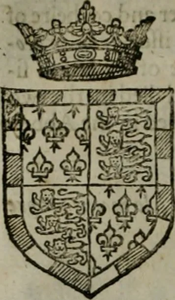 An illustration from A catalogve and succession of the kings, princes, dukes, marquesses, earles, and viscounts of this realme of England, since the Norman conquest, to this present yeere 1622. Together with their armes, wiues, and children; the times of their deaths and burials, with many of their memorable actions, 1622, leaf 323