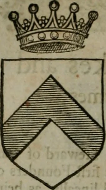 An illustration from A catalogve and succession of the kings, princes, dukes, marquesses, earles, and viscounts of this realme of England, since the Norman conquest, to this present yeere 1622. Together with their armes, wiues, and children; the times of their deaths and burials, with many of their memorable actions, 1622, leaf 329
