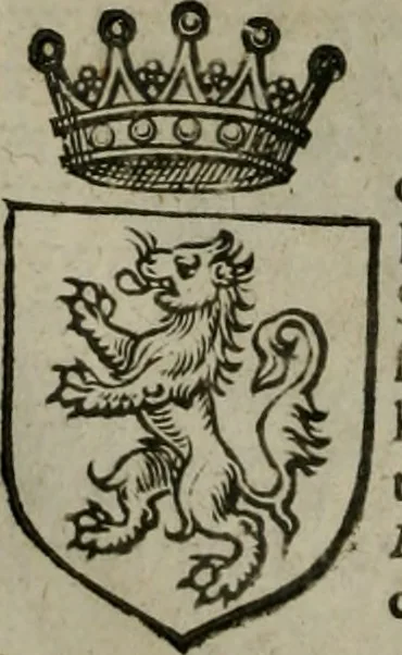 An illustration from A catalogve and succession of the kings, princes, dukes, marquesses, earles, and viscounts of this realme of England, since the Norman conquest, to this present yeere 1622. Together with their armes, wiues, and children; the times of their deaths and burials, with many of their memorable actions, 1622, leaf 335