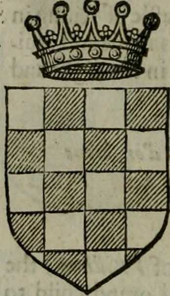 An illustration from A catalogve and succession of the kings, princes, dukes, marquesses, earles, and viscounts of this realme of England, since the Norman conquest, to this present yeere 1622. Together with their armes, wiues, and children; the times of their deaths and burials, with many of their memorable actions, 1622, leaf 337