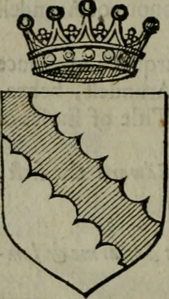 An illustration from A catalogve and succession of the kings, princes, dukes, marquesses, earles, and viscounts of this realme of England, since the Norman conquest, to this present yeere 1622. Together with their armes, wiues, and children; the times of their deaths and burials, with many of their memorable actions, 1622, leaf 339