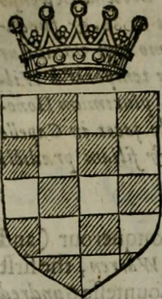 An illustration from A catalogve and succession of the kings, princes, dukes, marquesses, earles, and viscounts of this realme of England, since the Norman conquest, to this present yeere 1622. Together with their armes, wiues, and children; the times of their deaths and burials, with many of their memorable actions, 1622, leaf 343