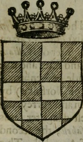 An illustration from A catalogve and succession of the kings, princes, dukes, marquesses, earles, and viscounts of this realme of England, since the Norman conquest, to this present yeere 1622. Together with their armes, wiues, and children; the times of their deaths and burials, with many of their memorable actions, 1622, leaf 345