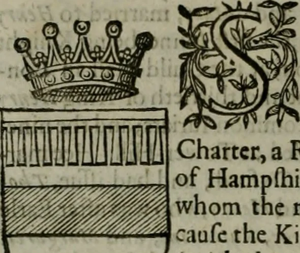 An illustration from A catalogve and succession of the kings, princes, dukes, marquesses, earles, and viscounts of this realme of England, since the Norman conquest, to this present yeere 1622. Together with their armes, wiues, and children; the times of their deaths and burials, with many of their memorable actions, 1622, leaf 351