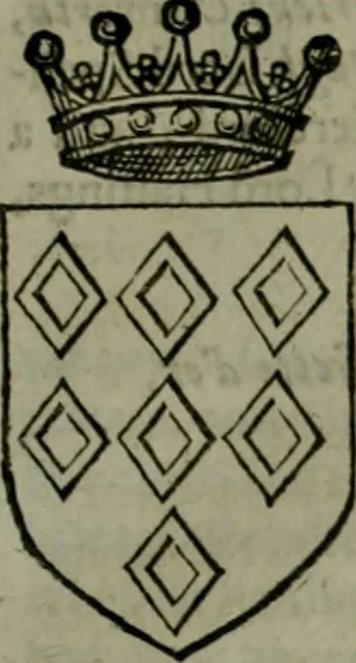 An illustration from A catalogve and succession of the kings, princes, dukes, marquesses, earles, and viscounts of this realme of England, since the Norman conquest, to this present yeere 1622. Together with their armes, wiues, and children; the times of their deaths and burials, with many of their memorable actions, 1622, leaf 352