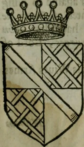 An illustration from A catalogve and succession of the kings, princes, dukes, marquesses, earles, and viscounts of this realme of England, since the Norman conquest, to this present yeere 1622. Together with their armes, wiues, and children; the times of their deaths and burials, with many of their memorable actions, 1622, leaf 352