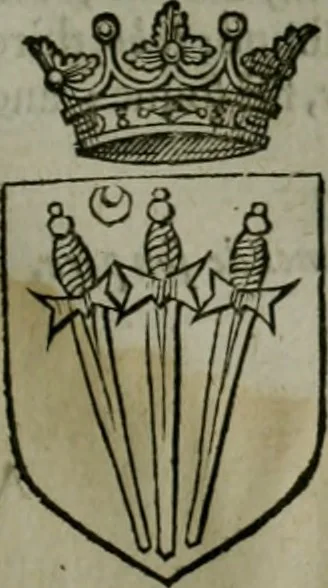 An illustration from A catalogve and succession of the kings, princes, dukes, marquesses, earles, and viscounts of this realme of England, since the Norman conquest, to this present yeere 1622. Together with their armes, wiues, and children; the times of their deaths and burials, with many of their memorable actions, 1622, leaf 354