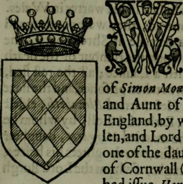 An illustration from A catalogve and succession of the kings, princes, dukes, marquesses, earles, and viscounts of this realme of England, since the Norman conquest, to this present yeere 1622. Together with their armes, wiues, and children; the times of their deaths and burials, with many of their memorable actions, 1622, leaf 356